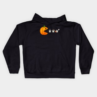 Funny Halloween Pumpkin Eating Ghost, Gamer Men Women Kids Shirt Kids Hoodie